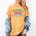 100 Days Of School Baseball Drip Ice Cream Costume Teachers Women's Comfort Colors T-Shirt Mustard