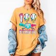100 Days Of School Boys Kids 100th Day Of School Baseball Women's Comfort Colors T-Shirt Mustard