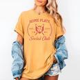 2024 Home Plate Social Club Softball Season Tee Baseball Mom Premium Women's Comfort Colors T-Shirt Mustard