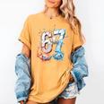 6 7 Baseball Six Seven Meme 67 Hands Kids Men Women Women's Comfort Colors T-Shirt Mustard 6 7 Baseball Six Seven Meme 67 Hands Kids Men Women Women's Comfort Colors T-Shirt Mustard