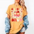 6 7 Bruh Six Seven Valentine Heart Baseball Women's Comfort Colors T-Shirt Mustard