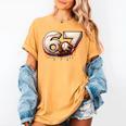6 7 Six Seven American Baseball Graphic Women's Comfort Colors T-Shirt Mustard 6 7 Six Seven American Baseball Graphic Women's Comfort Colors T-Shirt Mustard