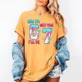 Now Im 6 Next Year I'Ll Be 7 Baseball Ice Cream Drip 67 Meme Women's Comfort Colors T-Shirt Mustard
