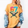 67 Baseball Meme Cool Drip Number 67 Player Or 67th Birthday Women's Comfort Colors T-Shirt Mustard 67 Baseball Meme Cool Drip Number 67 Player Or 67th Birthday Women's Comfort Colors T-Shirt Mustard