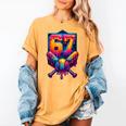 67 Meme Trendy Baseball Number 67 Player Six Seven Women's Comfort Colors T-Shirt Mustard