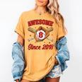8 Year Old Boys Awesome Since 2018 Baseball Birthday Women's Comfort Colors T-Shirt Mustard
