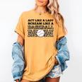 Act Like a Lady Scream Like a Baseball Mom Mother Women's Comfort Colors T-Shirt Mustard Act Like a Lady Scream Like a Baseball Mom Mother Women's Comfort Colors T-Shirt Mustard