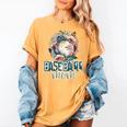 Artsy Baseball Mom Flowers Unique Game Day Ball Distressed Women's Comfort Colors T-Shirt Mustard