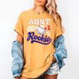 Aunt Rookie Of Year 1st Birthday Baseball Theme Matching Women's Comfort Colors T-Shirt Mustard Aunt Rookie Of Year 1st Birthday Baseball Theme Matching Women's Comfort Colors T-Shirt Mustard