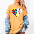 Autism Baseball Heart Autism Puzzle Baseball Mom Women's Comfort Colors T-Shirt Mustard Autism Baseball Heart Autism Puzzle Baseball Mom Women's Comfort Colors T-Shirt Mustard