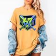 Awesome 67 Baseball Drip Effect Baseball 6-7 Meme Graphic Premium Tri-Blend Women's Comfort Colors T-Shirt Mustard