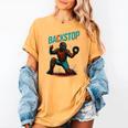 Backstop Catcher Baseball Graphic Women's Comfort Colors T-Shirt Mustard Backstop Catcher Baseball Graphic Women's Comfort Colors T-Shirt Mustard