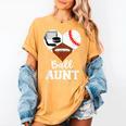Ball Aunt Heart Football Baseball Hockey Game Day Women's Comfort Colors T-Shirt Mustard Ball Aunt Heart Football Baseball Hockey Game Day Women's Comfort Colors T-Shirt Mustard
