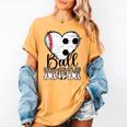 Ball Mom Heart Soccer Baseball Mom Women's Comfort Colors T-Shirt Mustard Ball Mom Heart Soccer Baseball Mom Women's Comfort Colors T-Shirt Mustard