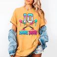 Baseball 10 Year Old Ice Cream Drip 10th Bday Double Digits Women's Comfort Colors T-Shirt Mustard Baseball 10 Year Old Ice Cream Drip 10th Bday Double Digits Women's Comfort Colors T-Shirt Mustard