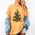 Baseball Bat Christmas Tree Lights Holiday Xmas Women's Comfort Colors T-Shirt Mustard Baseball Bat Christmas Tree Lights Holiday Xmas Women's Comfort Colors T-Shirt Mustard