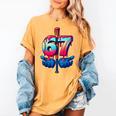 Baseball Bat Hands Drip 67 Six Seven Gen Alpha Slang Meme Women's Comfort Colors T-Shirt Mustard