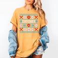 Baseball Catcher Ugly Christmas Sweater Pattern Sports Xmas Women's Comfort Colors T-Shirt Mustard