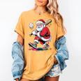 Baseball Christmas Santa Claus Batter Baseball Drip Women's Comfort Colors T-Shirt Mustard Baseball Christmas Santa Claus Batter Baseball Drip Women's Comfort Colors T-Shirt Mustard