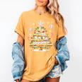 Baseball Christmas Tree Lights Women's Comfort Colors T-Shirt Mustard Baseball Christmas Tree Lights Women's Comfort Colors T-Shirt Mustard