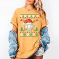 Baseball Christmas Ugly Sweater Santa Sport Men Kids Women's Comfort Colors T-Shirt Mustard