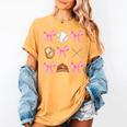 Baseball Coquette Bow Baseball Mama Baseball Mom Premium Women's Comfort Colors T-Shirt Mustard