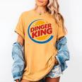 Baseball Dinger King Logo For Home Run Players And Fan Women's Comfort Colors T-Shirt Mustard