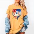 Baseball Drip American Flag Home Plate 4th Of July Patriotic Women's Comfort Colors T-Shirt Mustard Baseball Drip American Flag Home Plate 4th Of July Patriotic Women's Comfort Colors T-Shirt Mustard