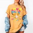 Baseball Drip Ice Cream Number 67 Player Lifestyle Women's Comfort Colors T-Shirt Mustard Baseball Drip Ice Cream Number 67 Player Lifestyle Women's Comfort Colors T-Shirt Mustard