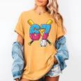 Baseball Drip Number 67 Player 67th Birthday Meme Gen Alpha Women's Comfort Colors T-Shirt Mustard Baseball Drip Number 67 Player 67th Birthday Meme Gen Alpha Women's Comfort Colors T-Shirt Mustard
