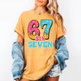 Baseball Drip Number 67 Player Trendy 6 7 Meme Women's Comfort Colors T-Shirt Mustard