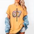 Baseball Drip Number 67 Sports Player Six Seven Meme Fan Women's Comfort Colors T-Shirt Mustard Baseball Drip Number 67 Sports Player Six Seven Meme Fan Women's Comfort Colors T-Shirt Mustard
