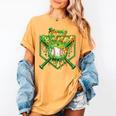 Baseball Drip St Patricks Day Boys Baseball St Patricks Day Women's Comfort Colors T-Shirt Mustard