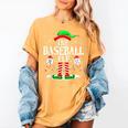 The Baseball Elf Christmas Sport Lovers Xmas Elf Women's Comfort Colors T-Shirt Mustard