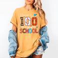 Baseball Football Basketball I Survived 100 Days Of School Women's Comfort Colors T-Shirt Mustard Baseball Football Basketball I Survived 100 Days Of School Women's Comfort Colors T-Shirt Mustard