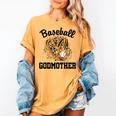 Baseball Godmother Leopard Heart Baseball Mom Game Day Women's Comfort Colors T-Shirt Mustard Baseball Godmother Leopard Heart Baseball Mom Game Day Women's Comfort Colors T-Shirt Mustard