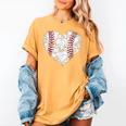 Baseball Heart Love Game Sports Fan Game Day Women's Comfort Colors T-Shirt Mustard Baseball Heart Love Game Sports Fan Game Day Women's Comfort Colors T-Shirt Mustard