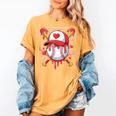 Baseball Heart Valentines Day Baseball Ice Cream Drip Boys Women's Comfort Colors T-Shirt Mustard