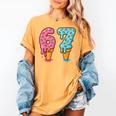 Baseball Ice Cream Drip 6 7 Kids 67 Birthday Women's Comfort Colors T-Shirt Mustard