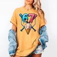 Baseball Ice Cream Drip 67 Six Seven Gen Alpha Slang Meme Women's Comfort Colors T-Shirt Mustard Baseball Ice Cream Drip 67 Six Seven Gen Alpha Slang Meme Women's Comfort Colors T-Shirt Mustard