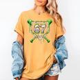 Baseball Ice Cream Drip Number 67 Player 67th Birthday Kids Women's Comfort Colors T-Shirt Mustard Baseball Ice Cream Drip Number 67 Player 67th Birthday Kids Women's Comfort Colors T-Shirt Mustard