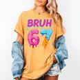 Baseball Ice Cream Drip Number 67 Player Or 67th Birthday Women's Comfort Colors T-Shirt Mustard