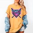 Baseball Ice Cream Drip Pitcher Filthy Women's Comfort Colors T-Shirt Mustard Baseball Ice Cream Drip Pitcher Filthy Women's Comfort Colors T-Shirt Mustard