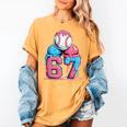 Baseball Ice Cream Drip Six Seven Gen Alpha Meme 67 Women's Comfort Colors T-Shirt Mustard