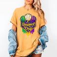 Baseball Ice Cream Respect The Drip Mardi Gras Carnival Boys Women's Comfort Colors T-Shirt Mustard