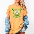 Baseball Icecream St Patrick's Day Lucky Charm Shamrock Drip Women's Comfort Colors T-Shirt Mustard Baseball Icecream St Patrick's Day Lucky Charm Shamrock Drip Women's Comfort Colors T-Shirt Mustard