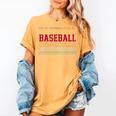 Baseball Layered Text Team Player Coach Youth Women's Comfort Colors T-Shirt Mustard