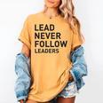 Baseball Lead Never Follow Leaders Team Captain Leadership Premium Tri-Blend Women's Comfort Colors T-Shirt Mustard