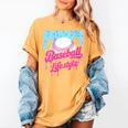 Baseball Life Lifestyle Home Plate Ice Cream Drip Men Boys Women's Comfort Colors T-Shirt Mustard