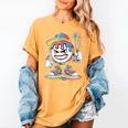 Baseball Mascot Attitude Graffiti Splash Bat Cap Women's Comfort Colors T-Shirt Mustard Baseball Mascot Attitude Graffiti Splash Bat Cap Women's Comfort Colors T-Shirt Mustard